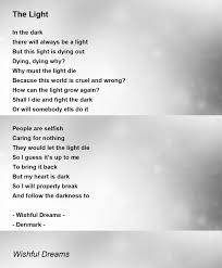 the light poem by wishful dreams