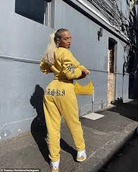 'he jack grealish was shocked and scared because if this person was brazen enough to get onto the pitch, what else could he do? Tammy Hembrow Unveils Her New Line Of Tracksuits With Her Brand S Name Printed On The Derriere
