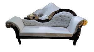 White And Brown Wooden Wedding Sofa