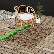 minecraft block outdoor rug by scott