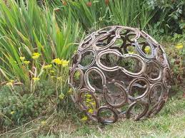 Garden Horseshoe Sphere Sculpture