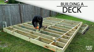 how to build a deck on the ground