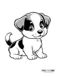 31 cute puppy coloring pages free