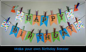make your own birthday pennant banner