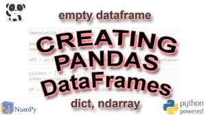 create empty pandas dataframe in python