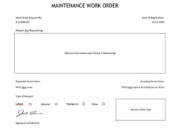 39 Work Order Templates Download Pdf Work Order Format