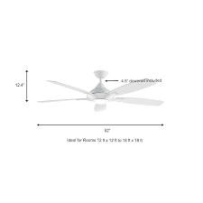 integrated led indoor white ceiling fan
