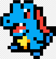 I'm the pokemon trainer and the pokemon is my ground type dog. Totodile Pokemon Pixel Art Mudkip Transparent Png 625x649 1092481 Png Image Pngjoy