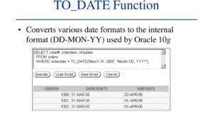 oracle to date function