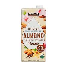 kirkland organic almond vanilla milk