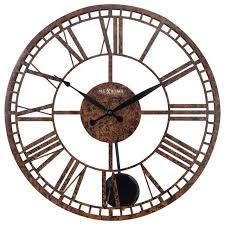 Large Brown Metal London Wall Clock