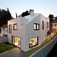A + A DVA-Arhitekta a white house with an abstract exterior design | Interior  Design Ideas - Ofdesign gambar png
