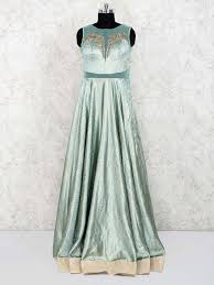 Light Green Color Silk Designer Gown G3 Wgo1488 G3fashion Com