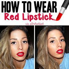 how to wear red lipstick all in the blush