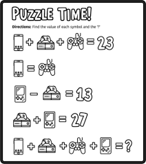 free math puzzles mashup math