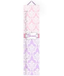 Amazon Com Canvas Growth Chart Pink And Lavendar Damask