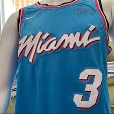 Miami heat blue vice city jersey (pinoy21) 1.0. Nba Shirts Dwayne Wade Blue Miami Heat Vice City M Jersey Poshmark