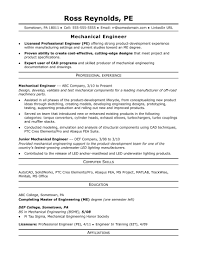003 Sample Resume For Midlevel Mechanical Engineer Monster