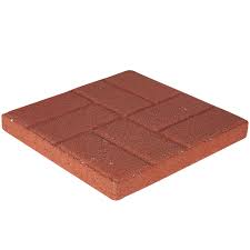 pavestone 16 square brickface red