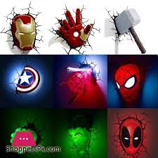 Buy Avengers Series 3d Marvel Led Wall