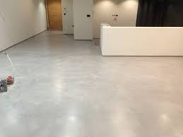 polished concrete microcement floor in