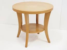 Coffee Table Pedestal Round Veneer Oak