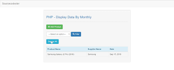 php display data by monthly