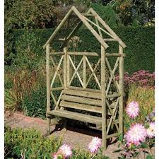 Rowlinson Rustic Seat Arbour Bench