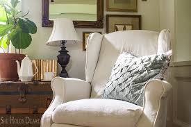 how to slipcover a recliner she holds
