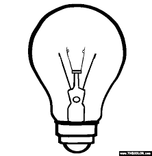 The Light Bulb Coloring Page Free The Light Bulb Online Coloring