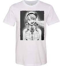 Anime Hentai Ahegao T-shirt O Face Japanese Big Breast Girl Manga Print Tee  S-3X | eBay