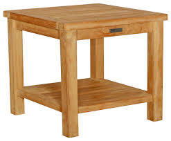 Teak Wood Panama Outdoor End Table With