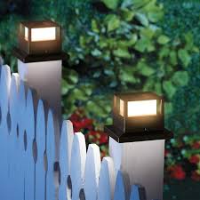 Solar Light Pillar Head Lamp Outdoor