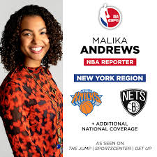 Malika andrews is a renowned espn nba reporter. 