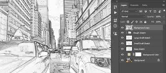 sketch effect action in adobe photo