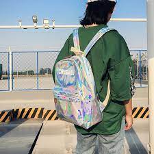 holographic crybaby backpack kawaii