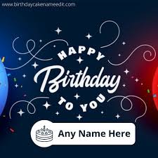 happy birthday card with name edit for