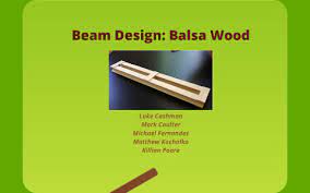 beam design balsa wood by mark coulter