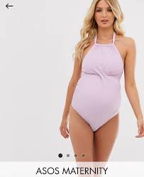 asos maternity swimwear twist front