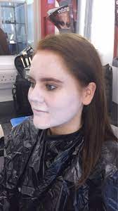 white face makeup experiment