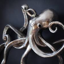 Silver Octopus Wall Hooks