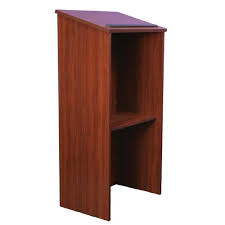 Full Height Wood Lectern One Piece Full Height Stand Up Podium
