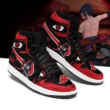 Covetable Naruto Sasuke Shoes Akatsuki Costume Anime Sneakers No Tax