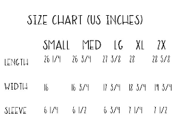 Size Chart For Bella And Canvas T Shirt Artsy Pumpkin