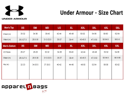 under armour size chart