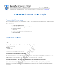 Free Scholarship Thank You Letter Sample Templates At