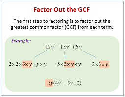 Factor Out The Greatest Common Factor