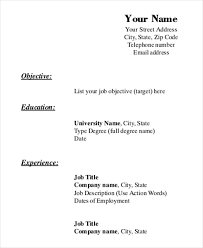 32 Sample Printable Fill In The Blank Resume Form About Simple Step