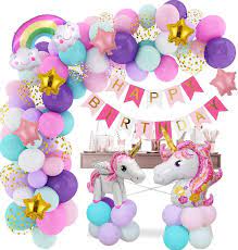 large unicorn birthday decorations for