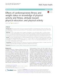Pdf Effects Of Cardiorespiratory Fitness And Weight Status